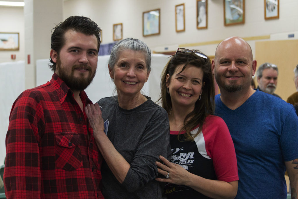Patty Prewitt with her daughter Jane, grandson Zach and son-in-law John